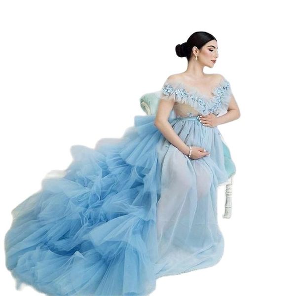off the shoulder prom dresses tiered ruffles maternity pshoot dress lace applique party robes custom made, Black
off the shoulder prom dresses tiered ruffles maternity pshoot dress lace applique party robes custom made, Black