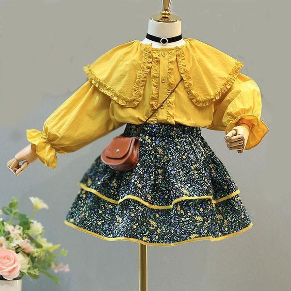 clothing sets 2021 fall autumn girl children's lace edge big lapel shirt long sleeves plus floral skirt 2pcs casual outfits, White
clothing sets 2021 fall autumn girl children's lace edge big lapel shirt long sleeves plus floral skirt 2pcs casual outfits, White