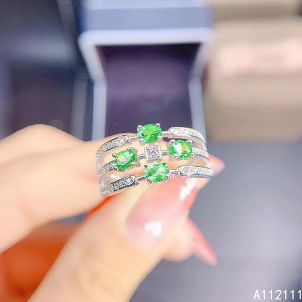 cluster rings fine jewelry 925 sterling silver inset with natural gem women's luxury fresh tsavorite adjustable ring support detection, Golden;silver
cluster rings fine jewelry 925 sterling silver inset with natural gem women's luxury fresh tsavorite adjustable ring support detection, Golden;silver