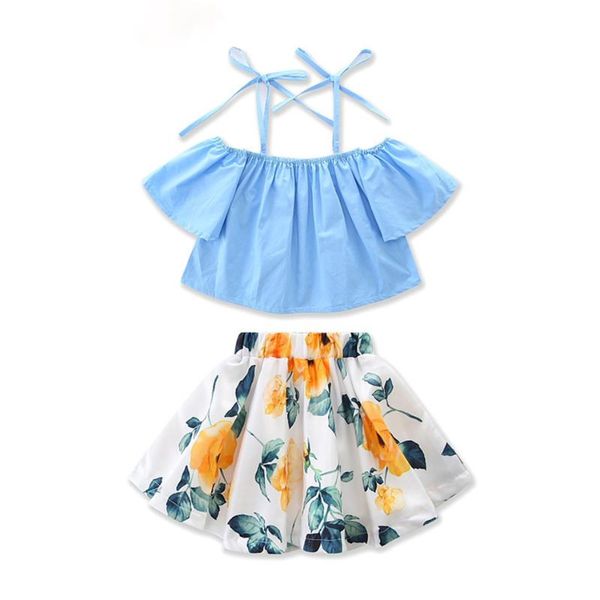 summer toddler sling crop + floral pleated skirt kids girl bohemia clothing set 1-6 years sets, White
summer toddler sling crop + floral pleated skirt kids girl bohemia clothing set 1-6 years sets, White
