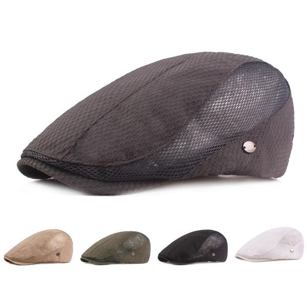 berets fashion men's summer outdoor beret running visor cap cool mesh trendy sboy caps, Blue;gray
berets fashion men's summer outdoor beret running visor cap cool mesh trendy sboy caps, Blue;gray