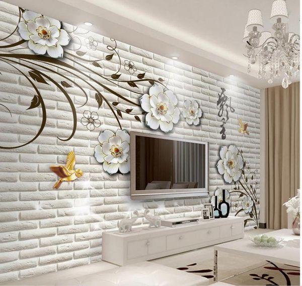 wallpapers custom 3d wallpaper modern simple three - dimensional flowers brick wall background living
wallpapers custom 3d wallpaper modern simple three - dimensional flowers brick wall background living