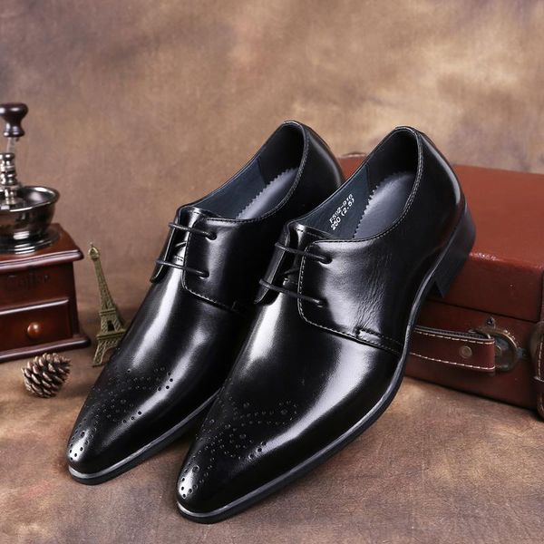 dress shoes black / brown tan pointed toe business mens genuine leather oxfords boys prom man wedding groom
dress shoes black / brown tan pointed toe business mens genuine leather oxfords boys prom man wedding groom