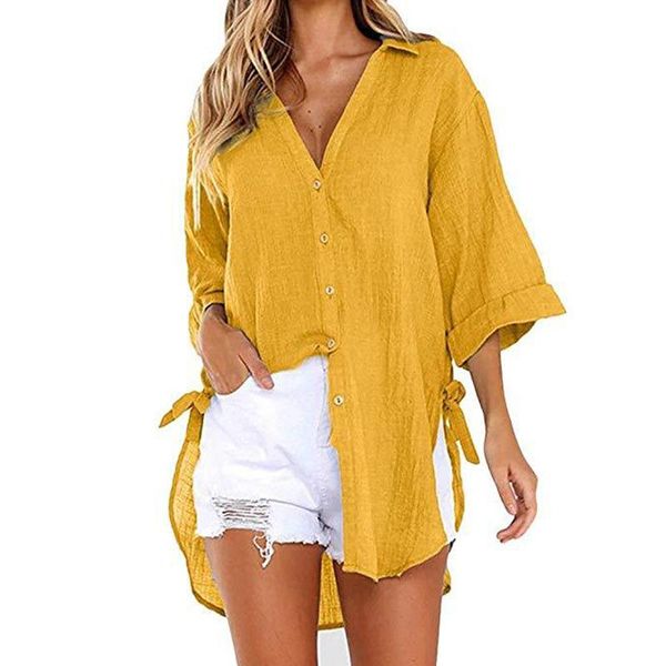 women's blouses & shirts fashion summer loose casual female clothes plus size all-match single breasted v-neck vintage long sleeve shi, White
women's blouses & shirts fashion summer loose casual female clothes plus size all-match single breasted v-neck vintage long sleeve shi, White