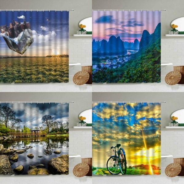 sunset scenery shower curtain spring idyllic green plants rivers bathroom waterproof curtains home decoration with hook
sunset scenery shower curtain spring idyllic green plants rivers bathroom waterproof curtains home decoration with hook