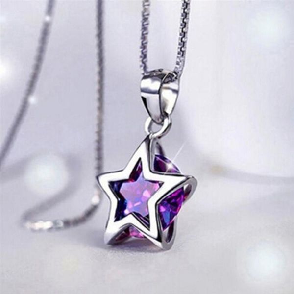 crystal pendant necklaces for women chain hollow tone star zircon necklace jewelry gifts 42 cm chains, Silver
crystal pendant necklaces for women chain hollow tone star zircon necklace jewelry gifts 42 cm chains, Silver