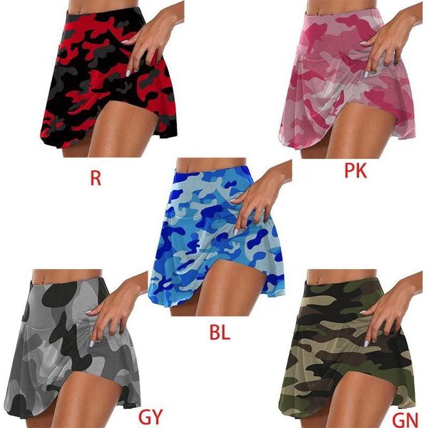 women's shorts women high waist 2-in-1 sport skorts camouflage pleated golf skirts with, White;black
women's shorts women high waist 2-in-1 sport skorts camouflage pleated golf skirts with, White;black
