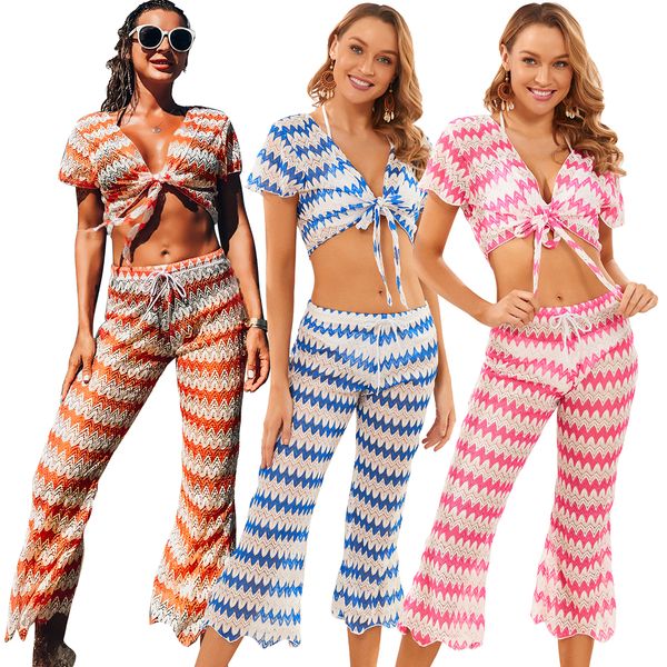 womens swimwear swimming cover-ups bow tie horizontal stripes printing short sleeve trousers summer clothing bathing suits, White;black
womens swimwear swimming cover-ups bow tie horizontal stripes printing short sleeve trousers summer clothing bathing suits, White;black