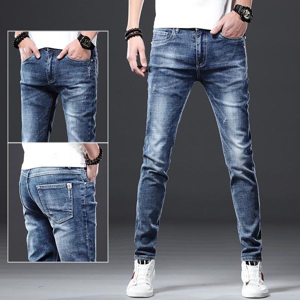 men's jeans spring autumn tide brand for men slim fit male korean fashion hip hop streetwear trousers high street pants, Blue
men's jeans spring autumn tide brand for men slim fit male korean fashion hip hop streetwear trousers high street pants, Blue