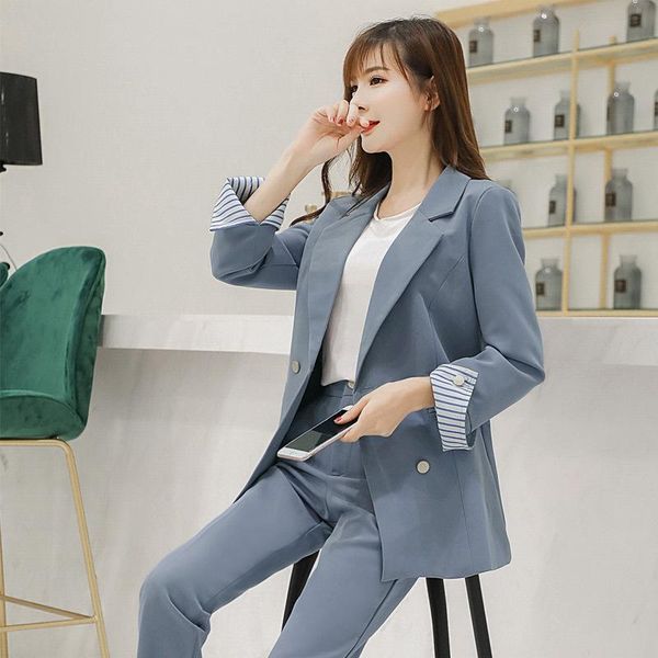 women's suits & blazers suit 2021 autumn fashion temperament casual solid color single buckle small trousers two-piece, White;black
women's suits & blazers suit 2021 autumn fashion temperament casual solid color single buckle small trousers two-piece, White;black
