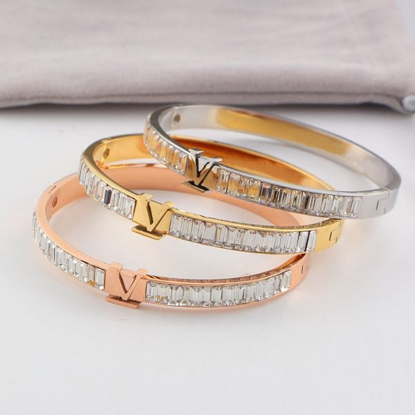 crystal luxury letter charm bracelets with box diamond bling trendy bangle titanium steel exquisite personality bracelet, Golden;silver
crystal luxury letter charm bracelets with box diamond bling trendy bangle titanium steel exquisite personality bracelet, Golden;silver