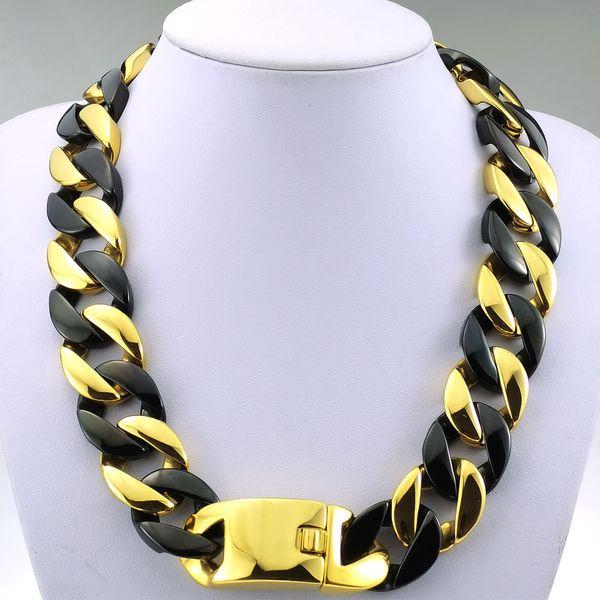 men woman 316l stainless steel miami curb chain 18k gold & black tone 24mm solid heavy necklace jewelry, Silver
men woman 316l stainless steel miami curb chain 18k gold & black tone 24mm solid heavy necklace jewelry, Silver