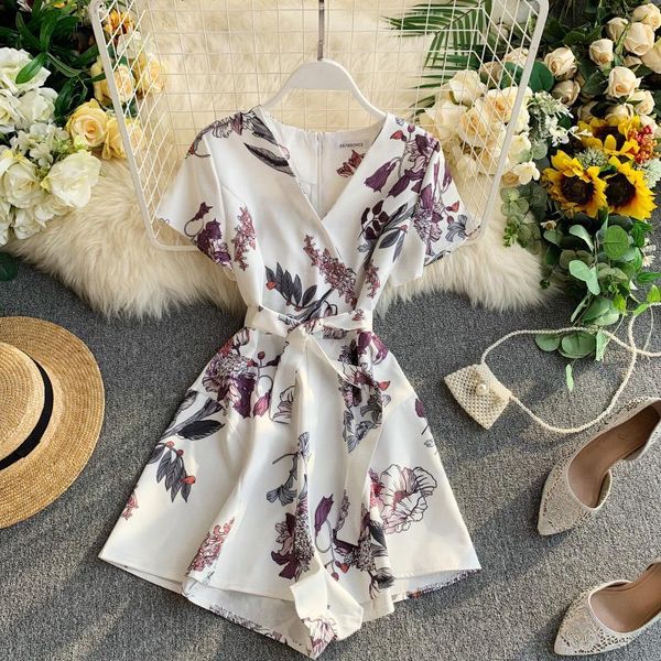 women's jumpsuits & rompers vintage women chiffon playsuit flower printed v-neck high-waisted loose wide-leg shorts overalls ladie, Black;white
women's jumpsuits & rompers vintage women chiffon playsuit flower printed v-neck high-waisted loose wide-leg shorts overalls ladie, Black;white