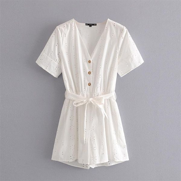 summer women's fashion white v-neck short-sleeved hollow embroidery with belt bow decoration jumpsuit jumpsuits & rompers, Black;white
summer women's fashion white v-neck short-sleeved hollow embroidery with belt bow decoration jumpsuit jumpsuits & rompers, Black;white