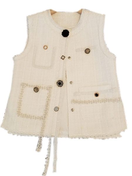 women's vests ins chic european american women tweed vest autumn winter buttons coat sleeveless french girls jackets, Black;white
women's vests ins chic european american women tweed vest autumn winter buttons coat sleeveless french girls jackets, Black;white
