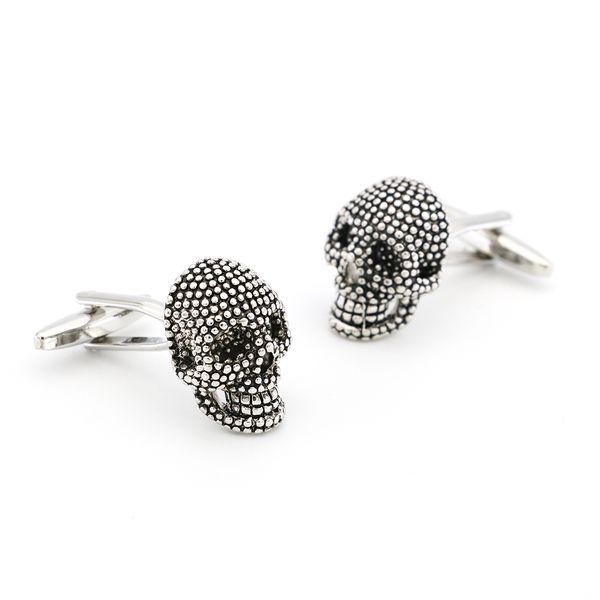 vintage cool design skull cufflinks for men quality brass material black color cuff links, Silver
vintage cool design skull cufflinks for men quality brass material black color cuff links, Silver