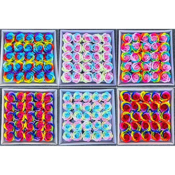 decorative flowers & wreaths 25pcs/box colorful soap rose flower petal wedding favors valentine's day gift rainbow bouquet
decorative flowers & wreaths 25pcs/box colorful soap rose flower petal wedding favors valentine's day gift rainbow bouquet