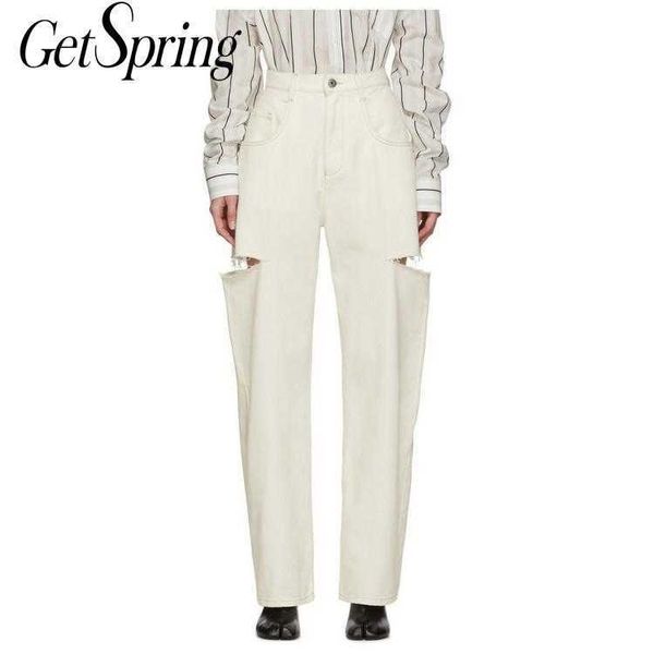 getspring women pant hollowed out hole white high waist denim casual all match wide leg s trousers 210601, Blue
getspring women pant hollowed out hole white high waist denim casual all match wide leg s trousers 210601, Blue