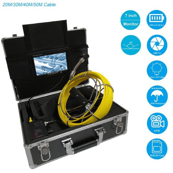 20m/30m/40m/50m for sewer pipes drain cleaner inspection 7 inch 23mm lens waterproof pipe ip cameras
20m/30m/40m/50m for sewer pipes drain cleaner inspection 7 inch 23mm lens waterproof pipe ip cameras