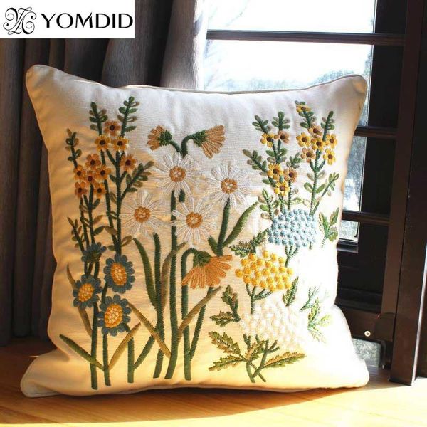 cushion/decorative pillow embroidered european pastoral floral cushion cover cotton chair sofa square pillowcase living room household decor
cushion/decorative pillow embroidered european pastoral floral cushion cover cotton chair sofa square pillowcase living room household decor