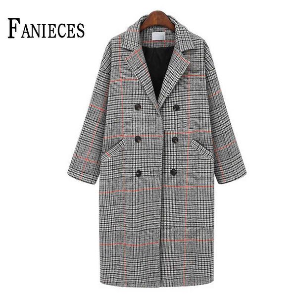 oversize 5xl autumn winter women coat overcoat houndstooth mid-length pockets thickened woolen coats jacket 210520, Black
oversize 5xl autumn winter women coat overcoat houndstooth mid-length pockets thickened woolen coats jacket 210520, Black