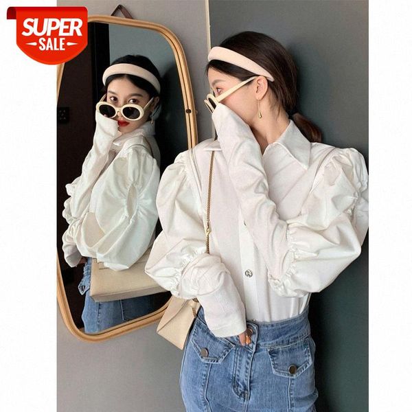lapel single-breasted female design sense niche retro french puff sleeve white shirt trend #lq9o
lapel single-breasted female design sense niche retro french puff sleeve white shirt trend #lq9o