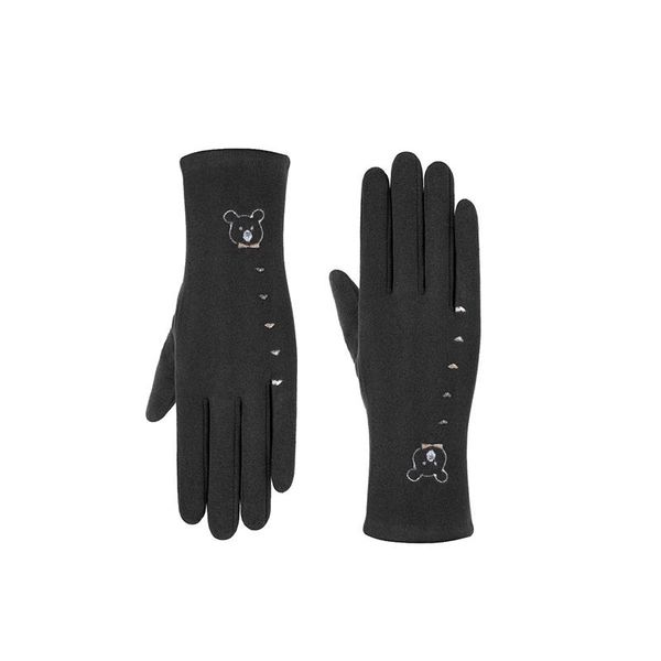 sports gloves grace glove women vintage winter embroidery cute touch screen full finger warm windproof driving female mittens g041, Black 
sports gloves grace glove women vintage winter embroidery cute touch screen full finger warm windproof driving female mittens g041, Black