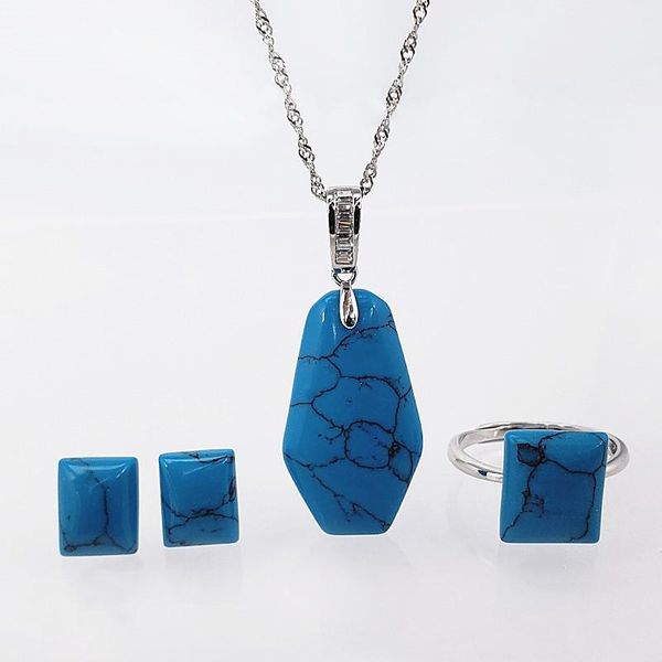 bracelet, earrings & necklace d s925 silver women's jewelry set minimalist with natural turquoise gemstone fashion charm, Black
bracelet, earrings & necklace d s925 silver women's jewelry set minimalist with natural turquoise gemstone fashion charm, Black
