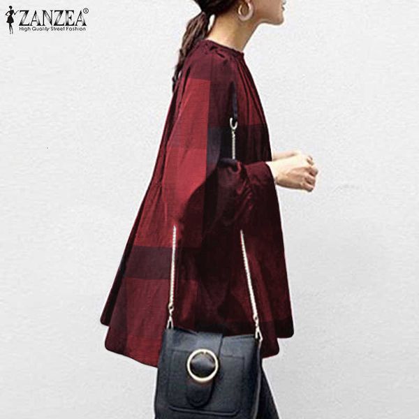 women's blouses & shirts blouses plus size elegant check back button blouse casual puff sleeve blusas female plaid tunic byq6, White
women's blouses & shirts blouses plus size elegant check back button blouse casual puff sleeve blusas female plaid tunic byq6, White