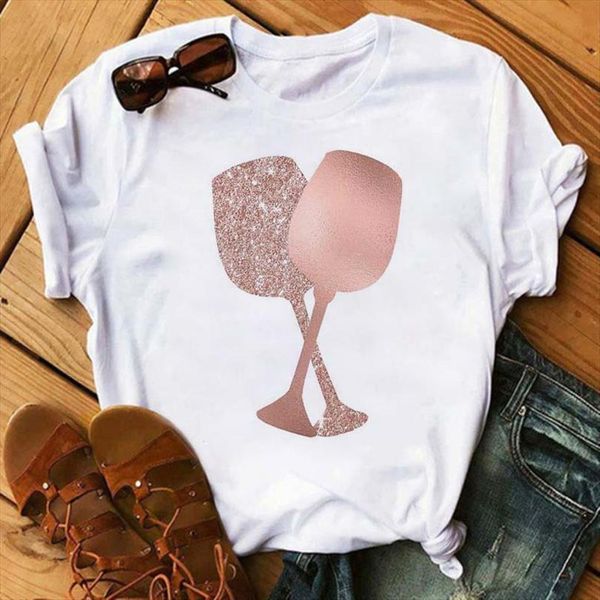maycaur men kawaii rose gold wine glasses print white casual ladies fashion female camisetas, White;black
maycaur men kawaii rose gold wine glasses print white casual ladies fashion female camisetas, White;black