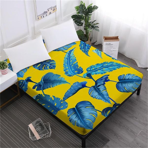 sheets & sets blue green leaves bed sheet forest plant fitted deep pocket mattress cover elastic band home textile d35
sheets & sets blue green leaves bed sheet forest plant fitted deep pocket mattress cover elastic band home textile d35