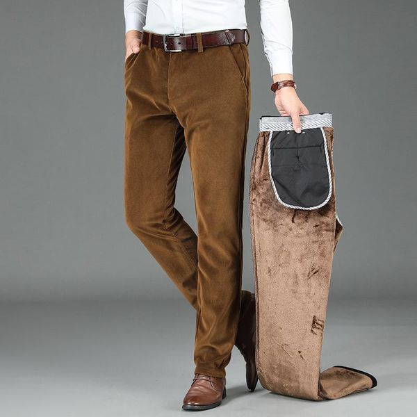 men's pants winter corduroy thick casual business fashion fleece warm stretch trousers male brand clothing, Black
men's pants winter corduroy thick casual business fashion fleece warm stretch trousers male brand clothing, Black