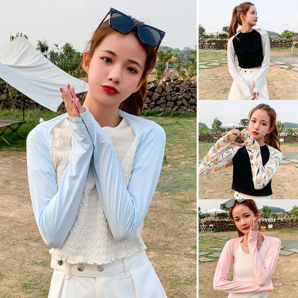 five fingers gloves 1pcs women anti-uv silk arm sleeve shawl fashion printing seamless thin breathable driving cycling cuff shoulder, Blue;gray
five fingers gloves 1pcs women anti-uv silk arm sleeve shawl fashion printing seamless thin breathable driving cycling cuff shoulder, Blue;gray
