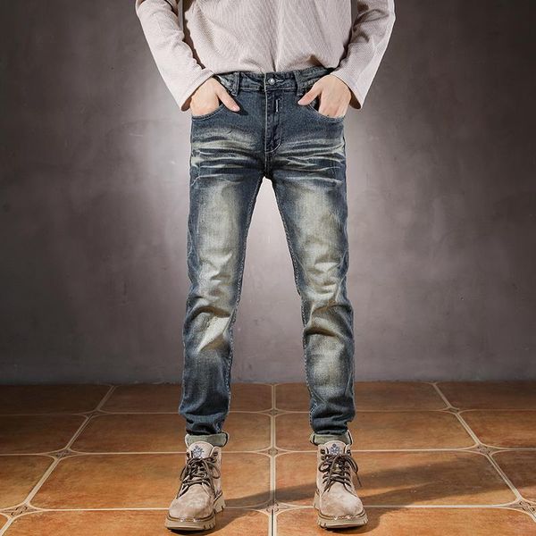 men's jeans italian style fashion men retro blue elastic slim ripped plain distressed designer vintage casual denim pants
men's jeans italian style fashion men retro blue elastic slim ripped plain distressed designer vintage casual denim pants