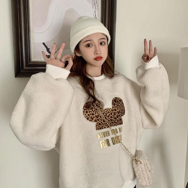 women's hoodies & sweatshirts hed 2021 hoody hoodie winter wild loose heat transfer lamb wool warm women, Black
women's hoodies & sweatshirts hed 2021 hoody hoodie winter wild loose heat transfer lamb wool warm women, Black