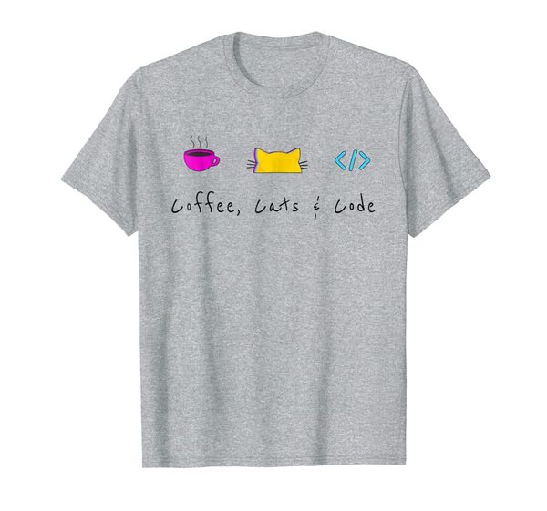 Coffee Cats and Code T-shirts. Cat and Programming., Mainly pictures