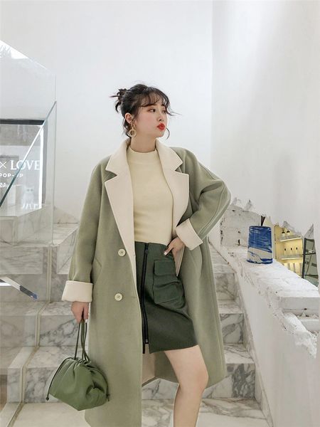 jacket women's jackets big autumn and winter loose thin section long woolen coat ladies outwear f2176 a3p3, Black;brown
jacket women's jackets big autumn and winter loose thin section long woolen coat ladies outwear f2176 a3p3, Black;brown