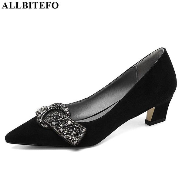 dress shoes allbitefo fashion rhinestone genuine leather high heels office ladies women heel spring size:33-43, Black
dress shoes allbitefo fashion rhinestone genuine leather high heels office ladies women heel spring size:33-43, Black