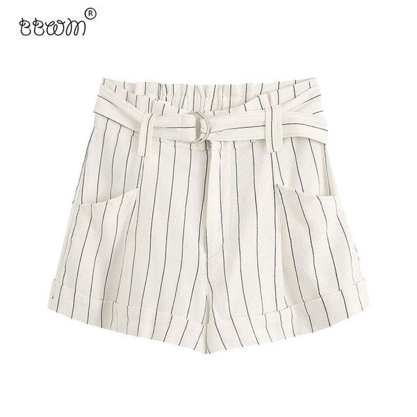 women's shorts women elegant striped with belt vintage zipper pockets short pants ladies chic pantalones cortos, White;black
women's shorts women elegant striped with belt vintage zipper pockets short pants ladies chic pantalones cortos, White;black