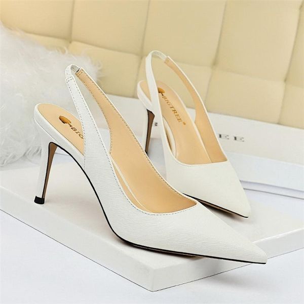 sandals 2021 summer women white 8cm thin high heels slingback office lady blue gold silver big size wedding shoes, Black
sandals 2021 summer women white 8cm thin high heels slingback office lady blue gold silver big size wedding shoes, Black