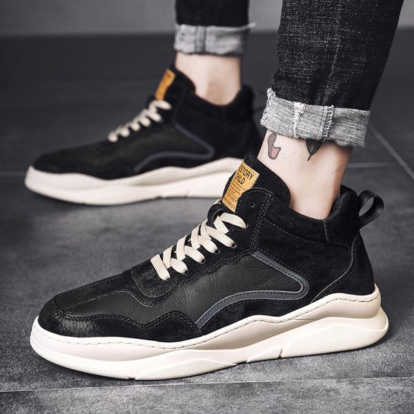 mens shoes fall/winter high-shoes trend joker leisure sports shoes sneakers basketball