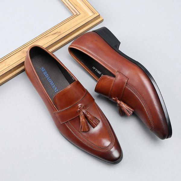 italian genuine leather shoes men tassel fashion business oxford for suit wedding dress party g269, Black
italian genuine leather shoes men tassel fashion business oxford for suit wedding dress party g269, Black