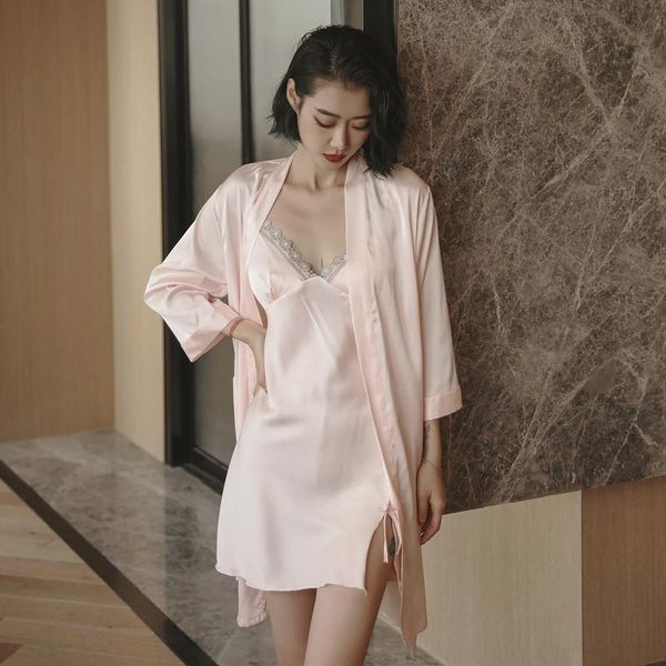 lace flower women 2pcs robe sets summer strap nightgown nightdress loose kimono bathrobe short home wear sleepwear -xl women's, Black;red
lace flower women 2pcs robe sets summer strap nightgown nightdress loose kimono bathrobe short home wear sleepwear -xl women's, Black;red