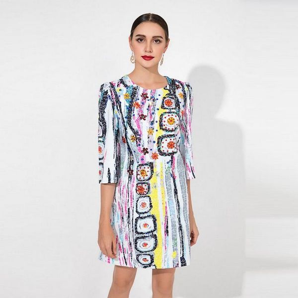casual dresses spring 2022 women's beaded printed mini dress 211110yx01, Black;gray
casual dresses spring 2022 women's beaded printed mini dress 211110yx01, Black;gray