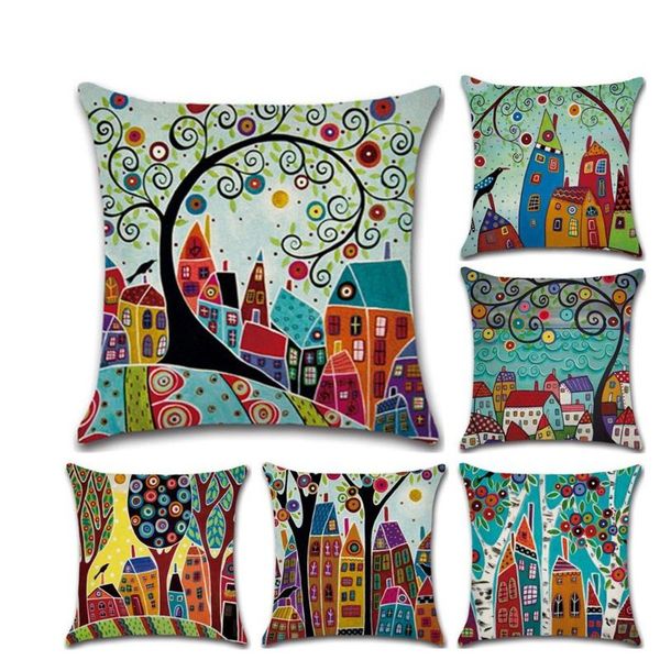 1pc hand-painted retro rural color cities 45*45cm cushion cover linen throw pillow car home decoration decorative pillowcase cushion/decorat
1pc hand-painted retro rural color cities 45*45cm cushion cover linen throw pillow car home decoration decorative pillowcase cushion/decorat