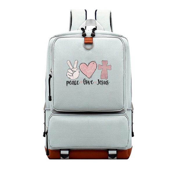 backpack peace love printing lapmale and female students outing casual school bag large capacity
backpack peace love printing lapmale and female students outing casual school bag large capacity