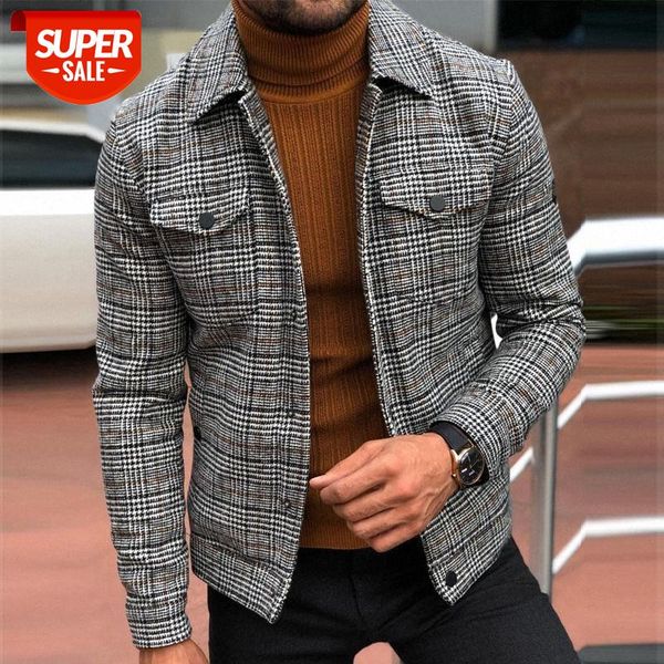 autumn european and american men's jackets slim casual fashion plaid jacket #064w, Black;brown
autumn european and american men's jackets slim casual fashion plaid jacket #064w, Black;brown
