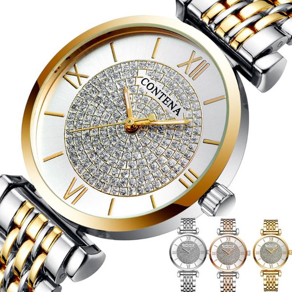 wristwatches 2021 zegarek damski luxury fashion brand alloy steel gold bezel ladies wrist water resist crystal quartz watches for women, Slivery;brown
wristwatches 2021 zegarek damski luxury fashion brand alloy steel gold bezel ladies wrist water resist crystal quartz watches for women, Slivery;brown