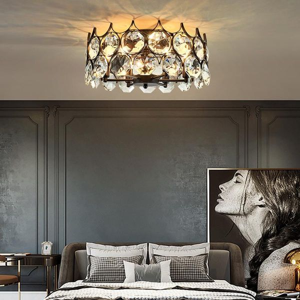 crystal lamps modern and simple american living room headlight ceiling lamp round remote control bedroom lights
crystal lamps modern and simple american living room headlight ceiling lamp round remote control bedroom lights
