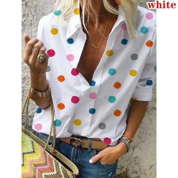 women's blouses & shirts summer polka dot blouse female turn down collar long sleeve plus size fashion streetwear woman 2021, White
women's blouses & shirts summer polka dot blouse female turn down collar long sleeve plus size fashion streetwear woman 2021, White